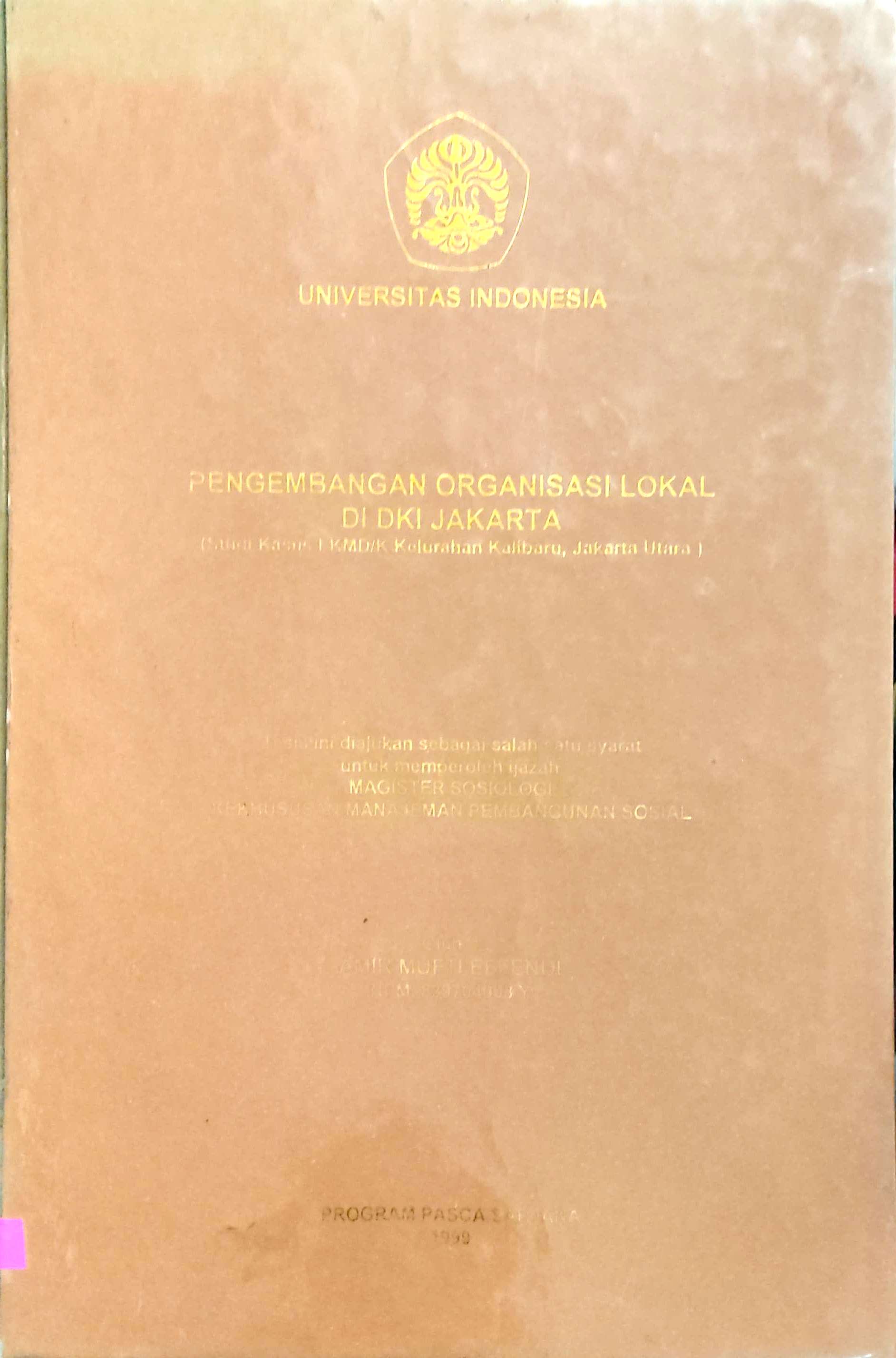 Pengembangan organisasi lokal di DKI Jakarta