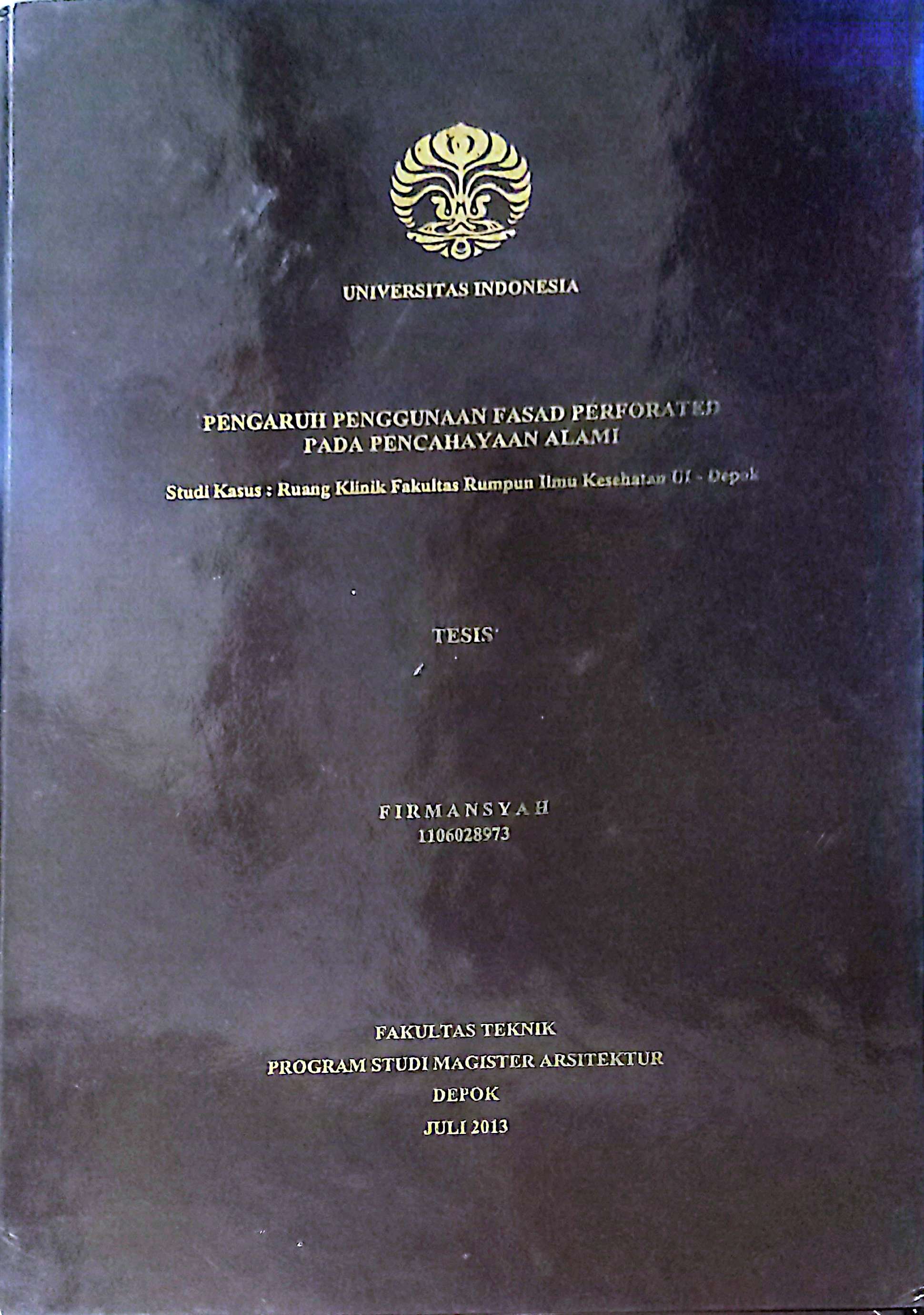 Pengaruh pengguna fasad perforated pada pencahayaan alami