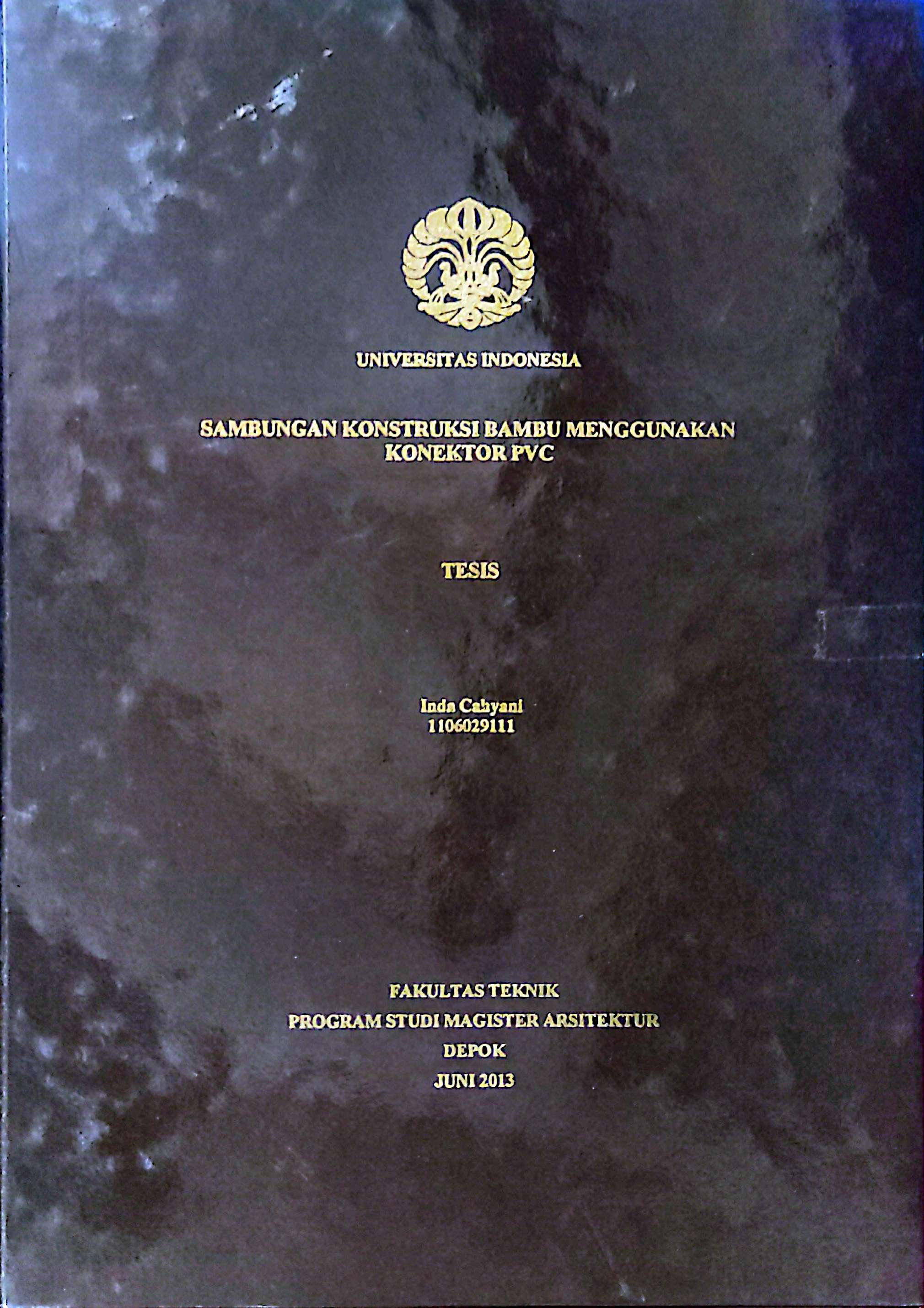Sambungan konstruksi bambu menggunakan konektor PVC