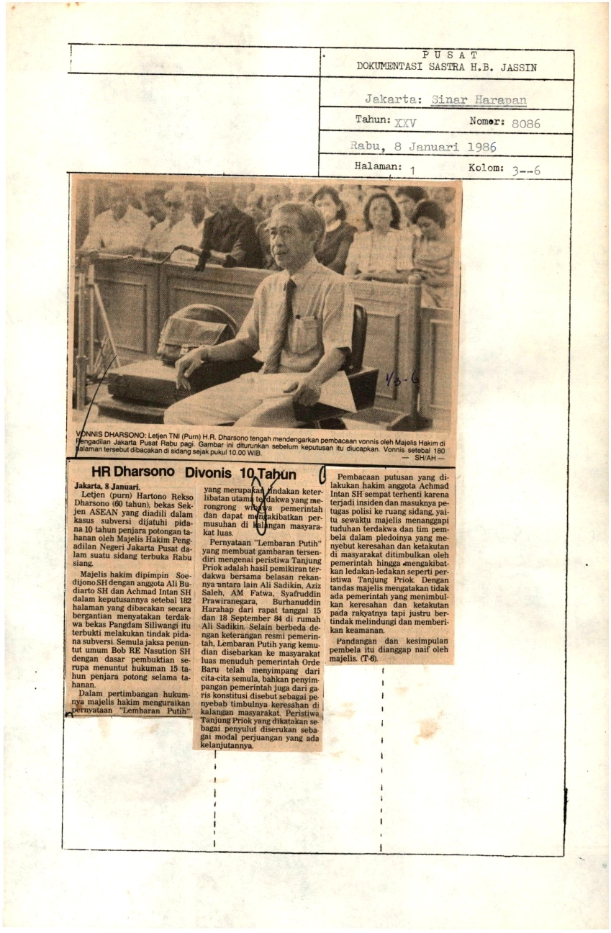 HR Dharsono divonis 10 tahun
