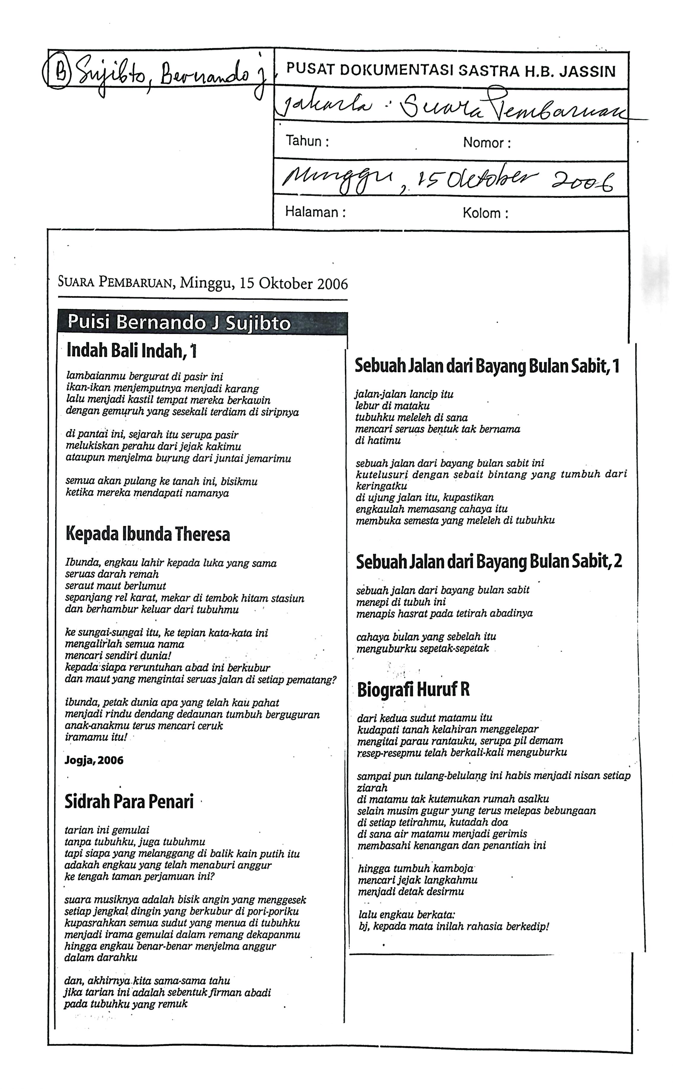 Puisi indah Bali indah, 1