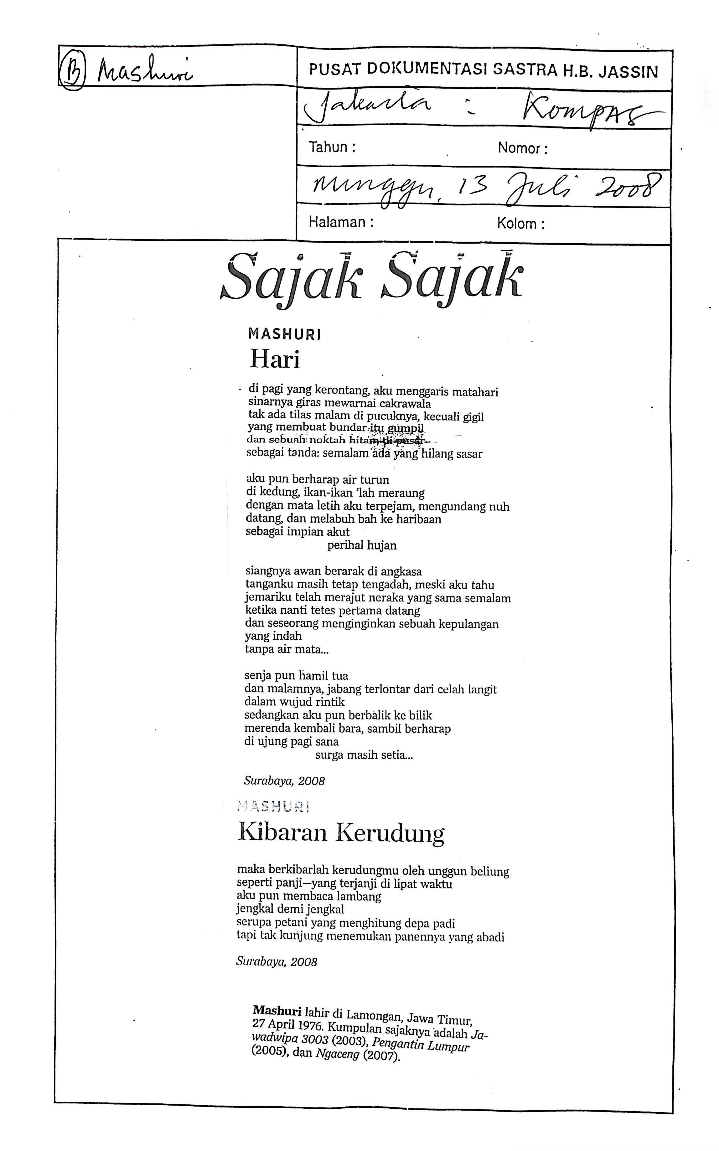 Sajak hari