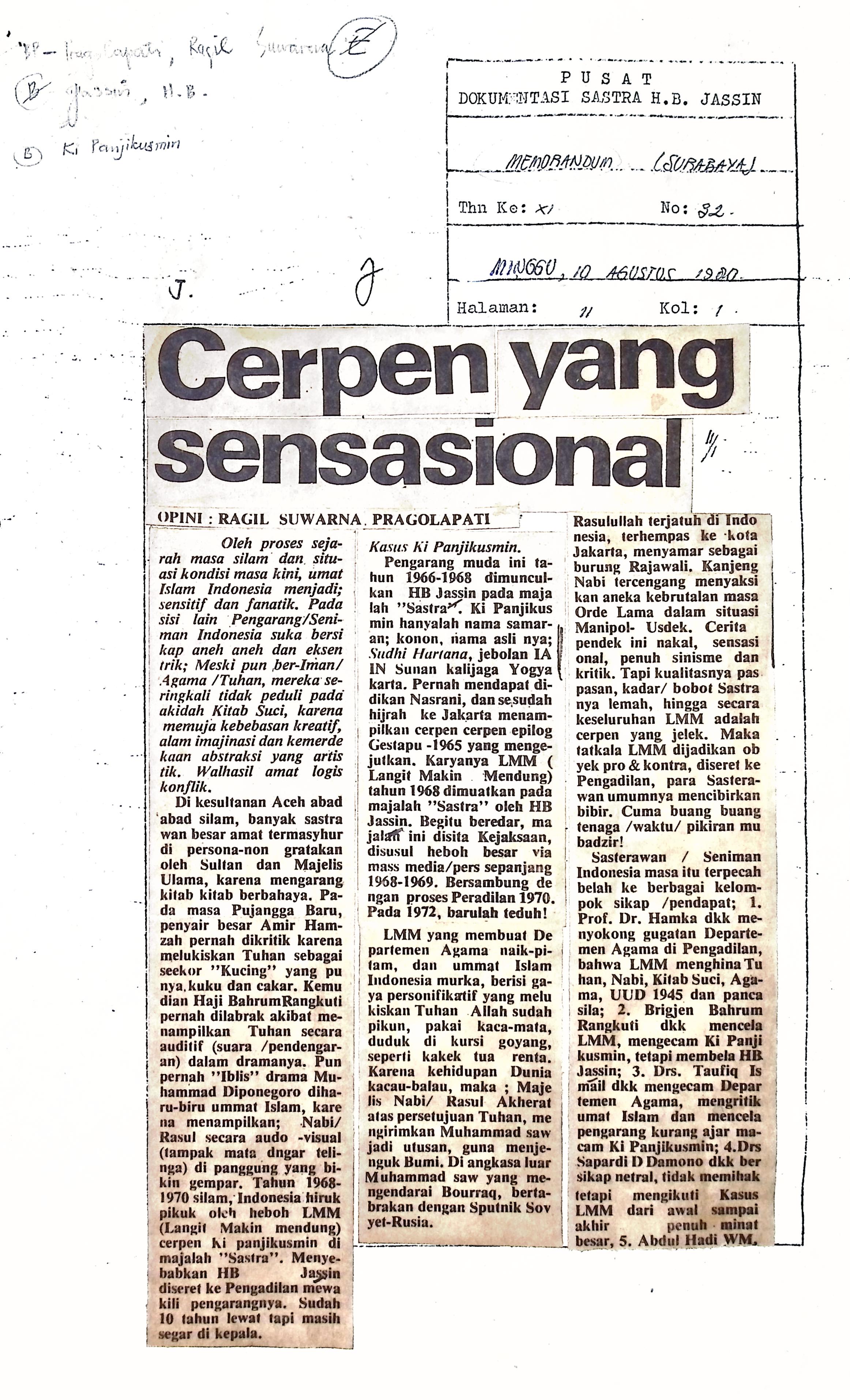 Cerpen yang sensasional