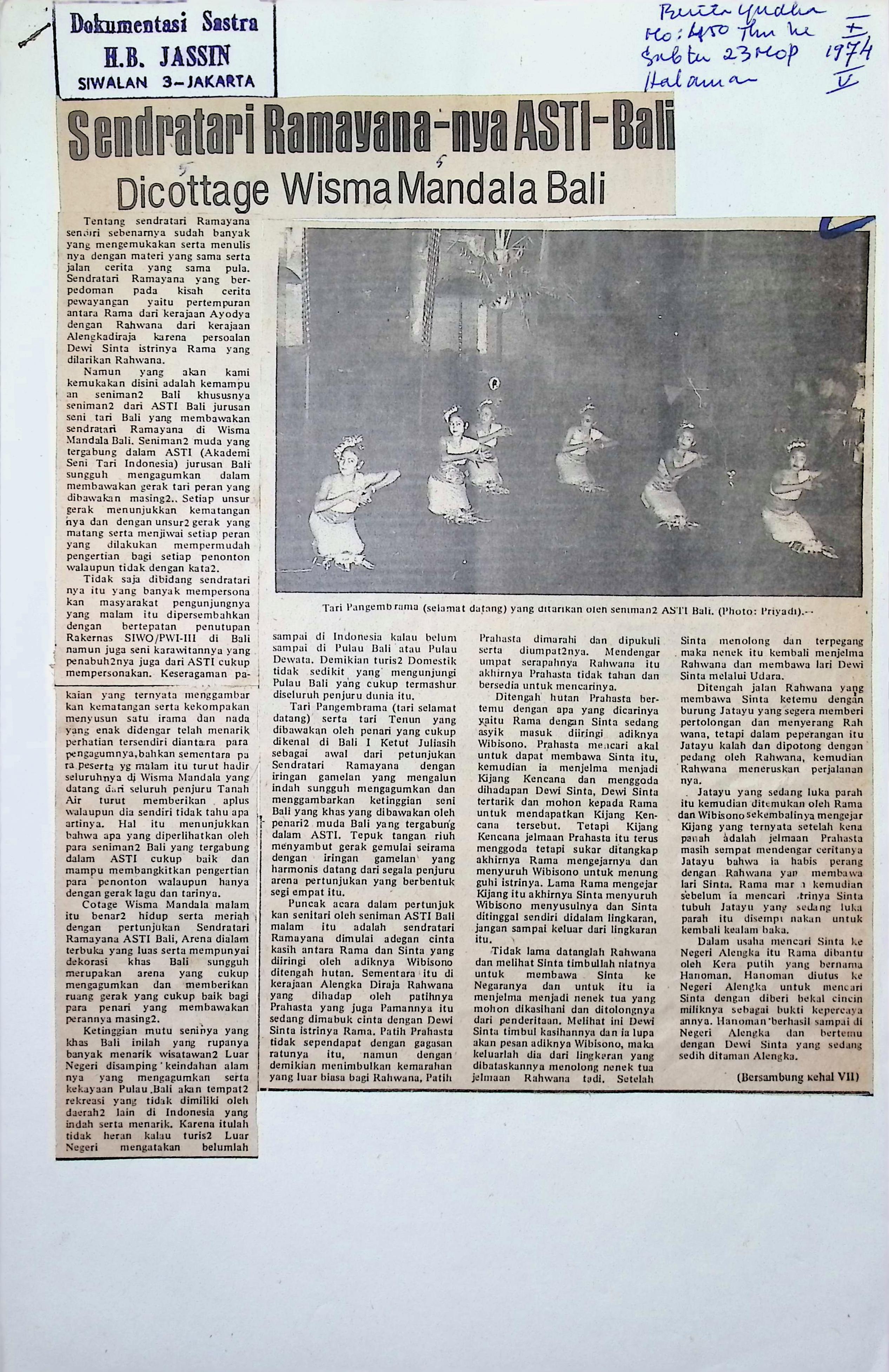 Sendratari Ramayana-nya Asti-Bali dicottage wisma mandala Bali