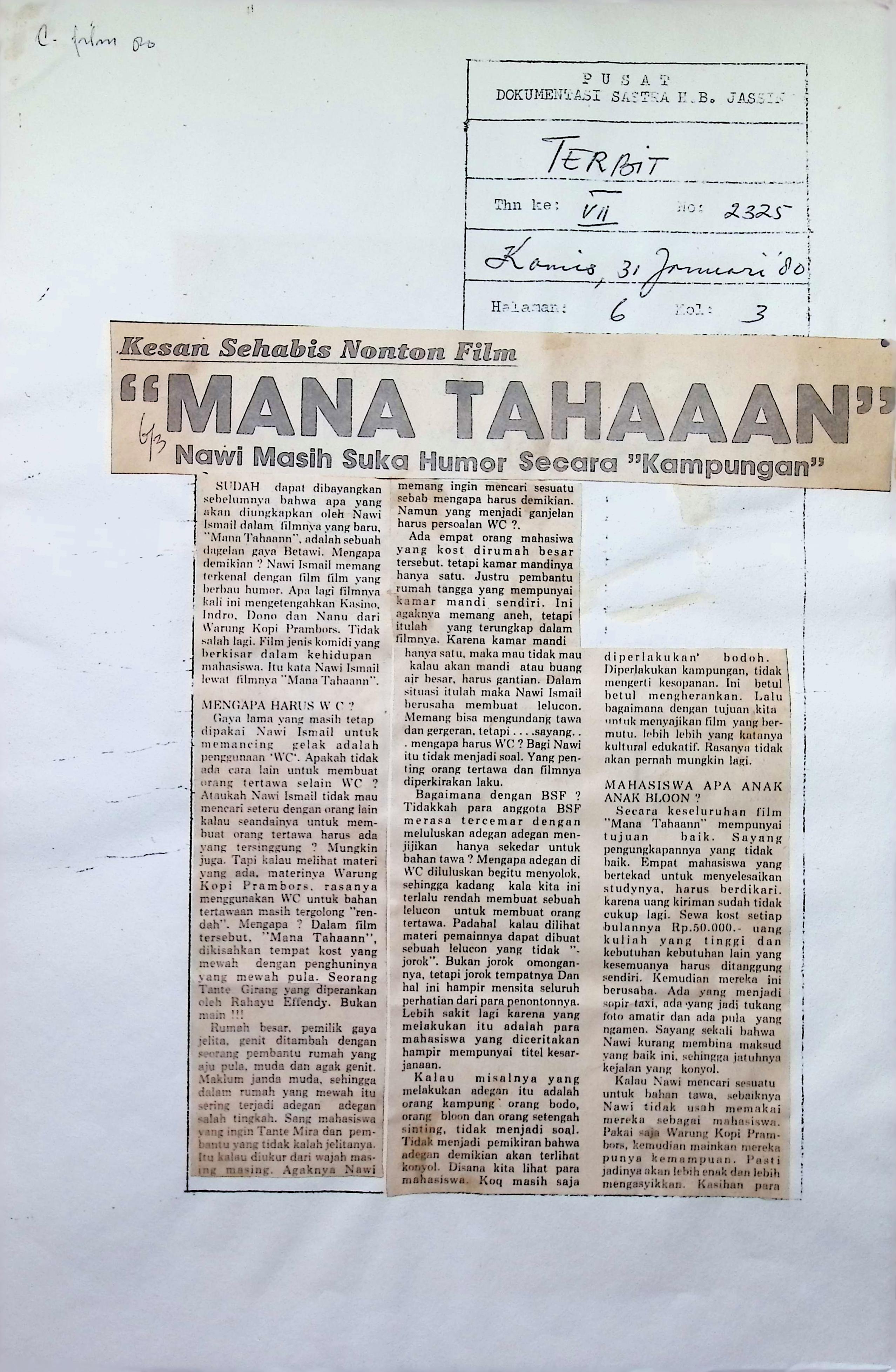 Kesan sehabis nonton film. Mana tahaaan. Nawi masih suka humor kampungan