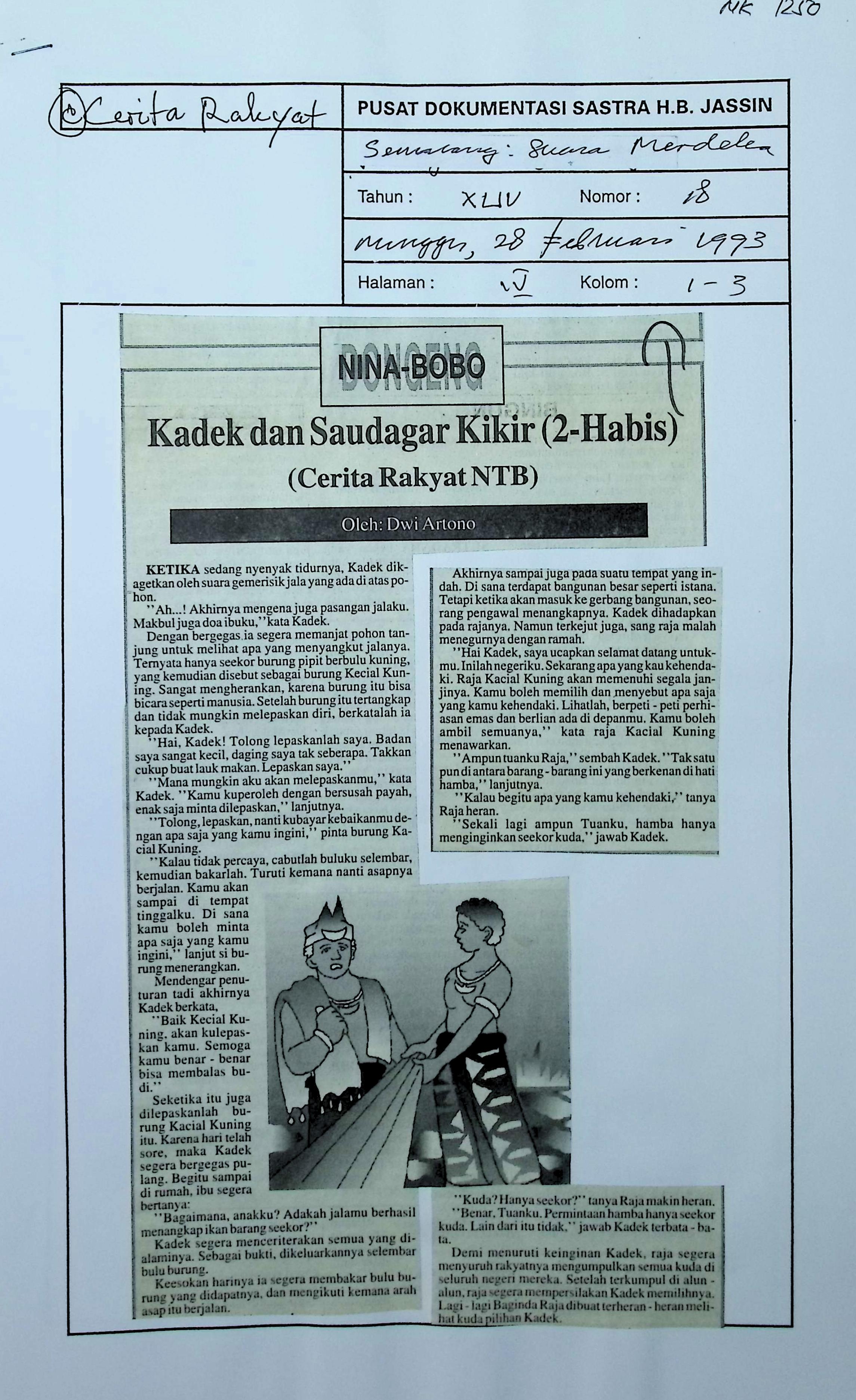 Kadek dan saudara kikir . bagian 2