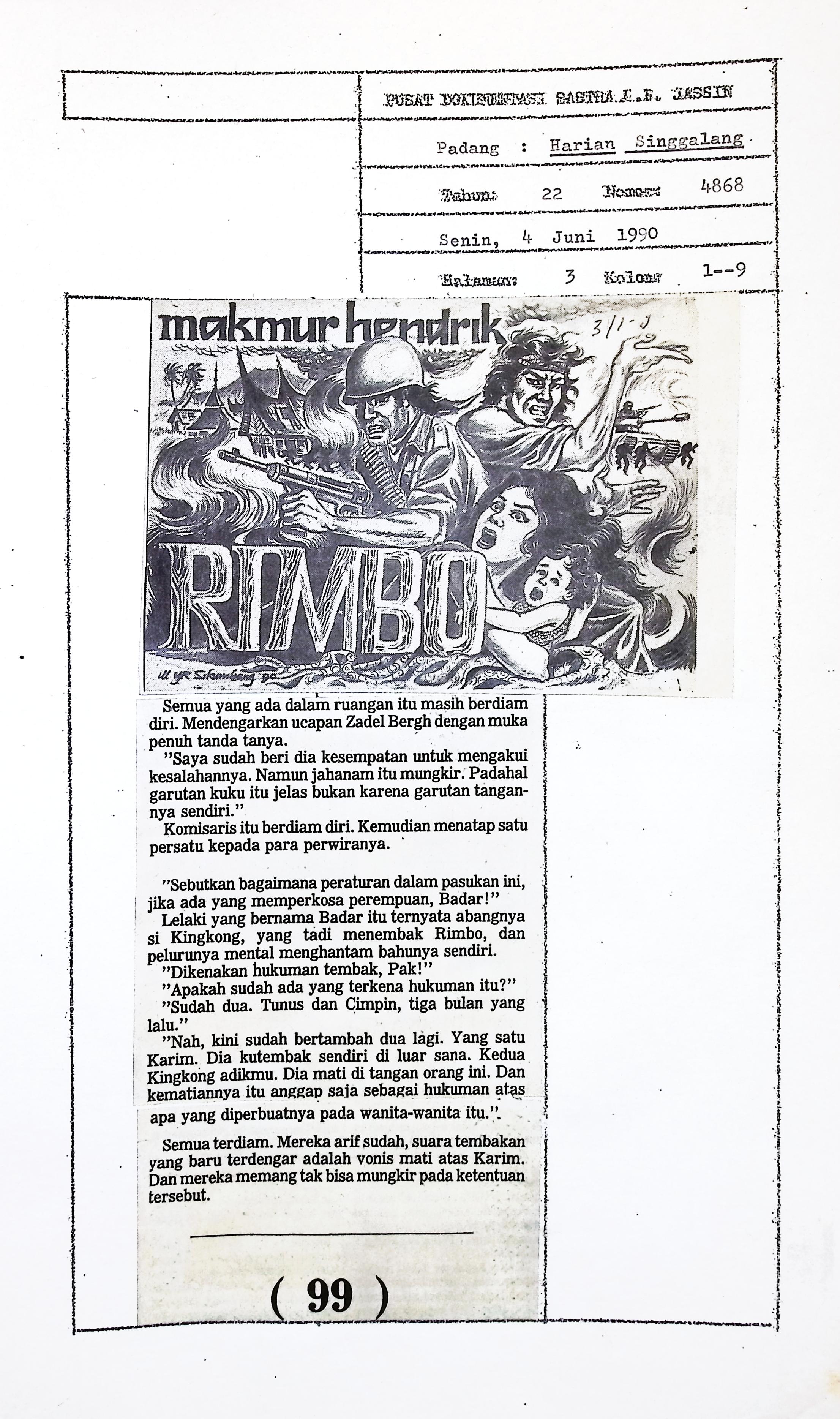 Cerbung Rimbo No. 99