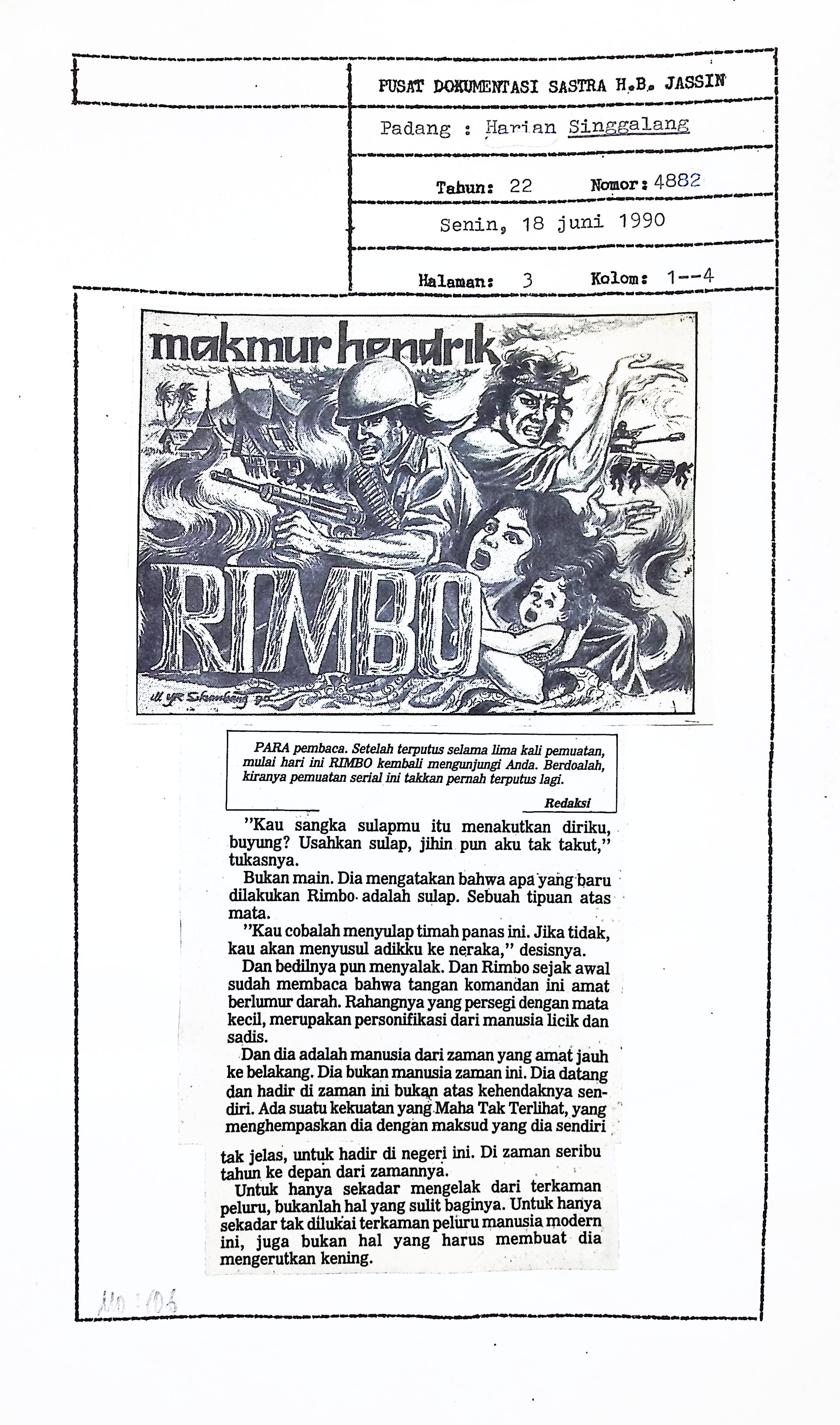 Cerbung Rimbo No. 106