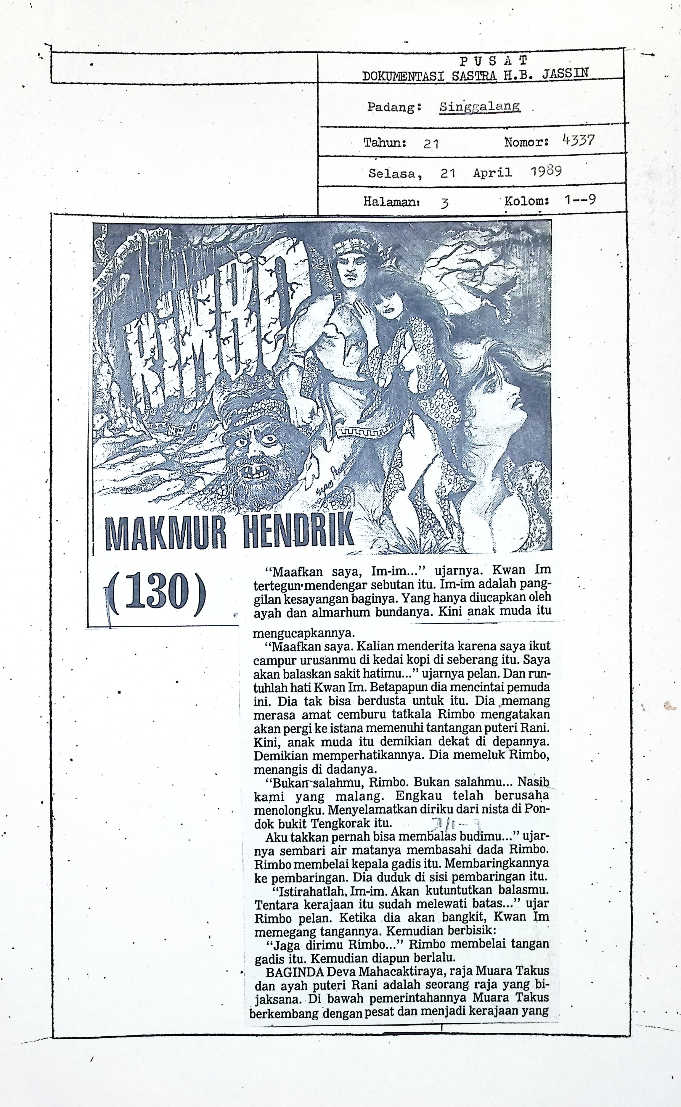 Cerbung Rimbo No. 130