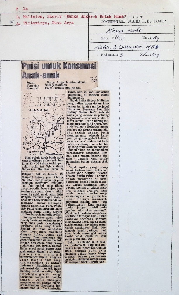 Puisi untuk konsumsi anak-anak