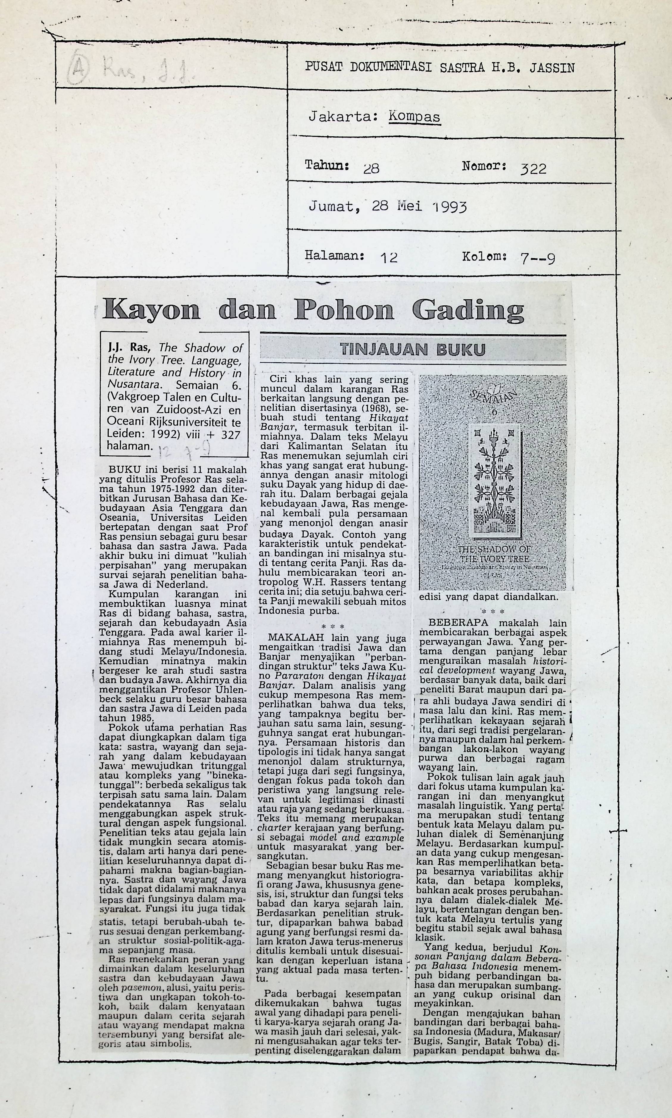 Kayon dan pohon gading