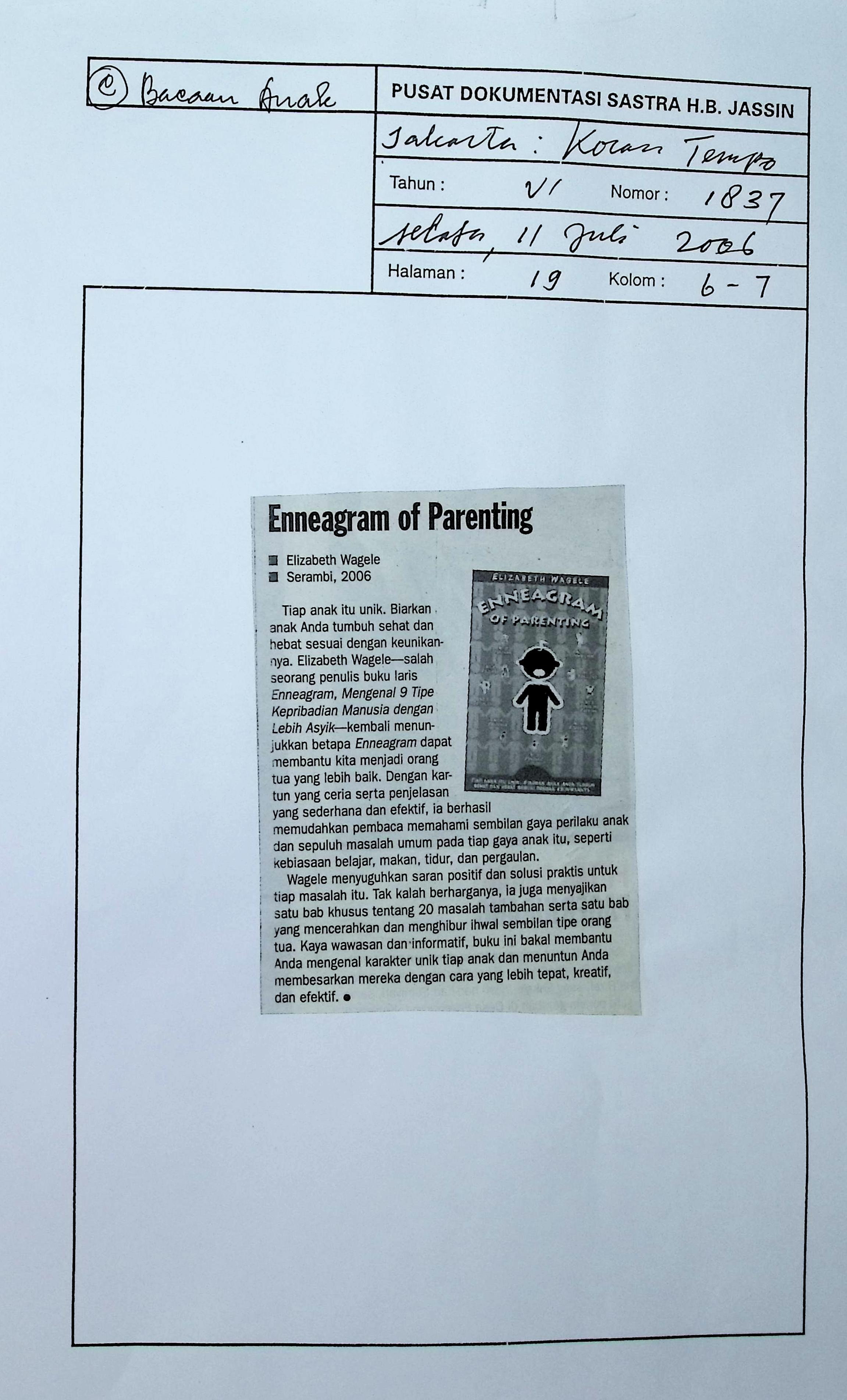 Enneagram of parenting