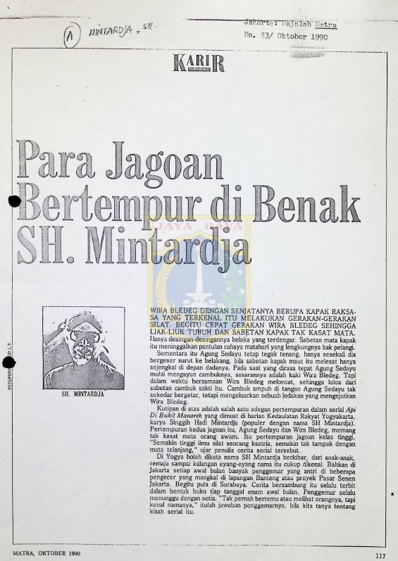 Karir: Para jagoan bertempur di benak SH Mintardja