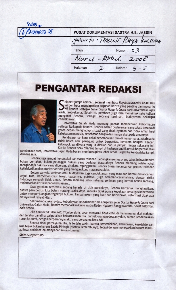 Pengantar redaksi