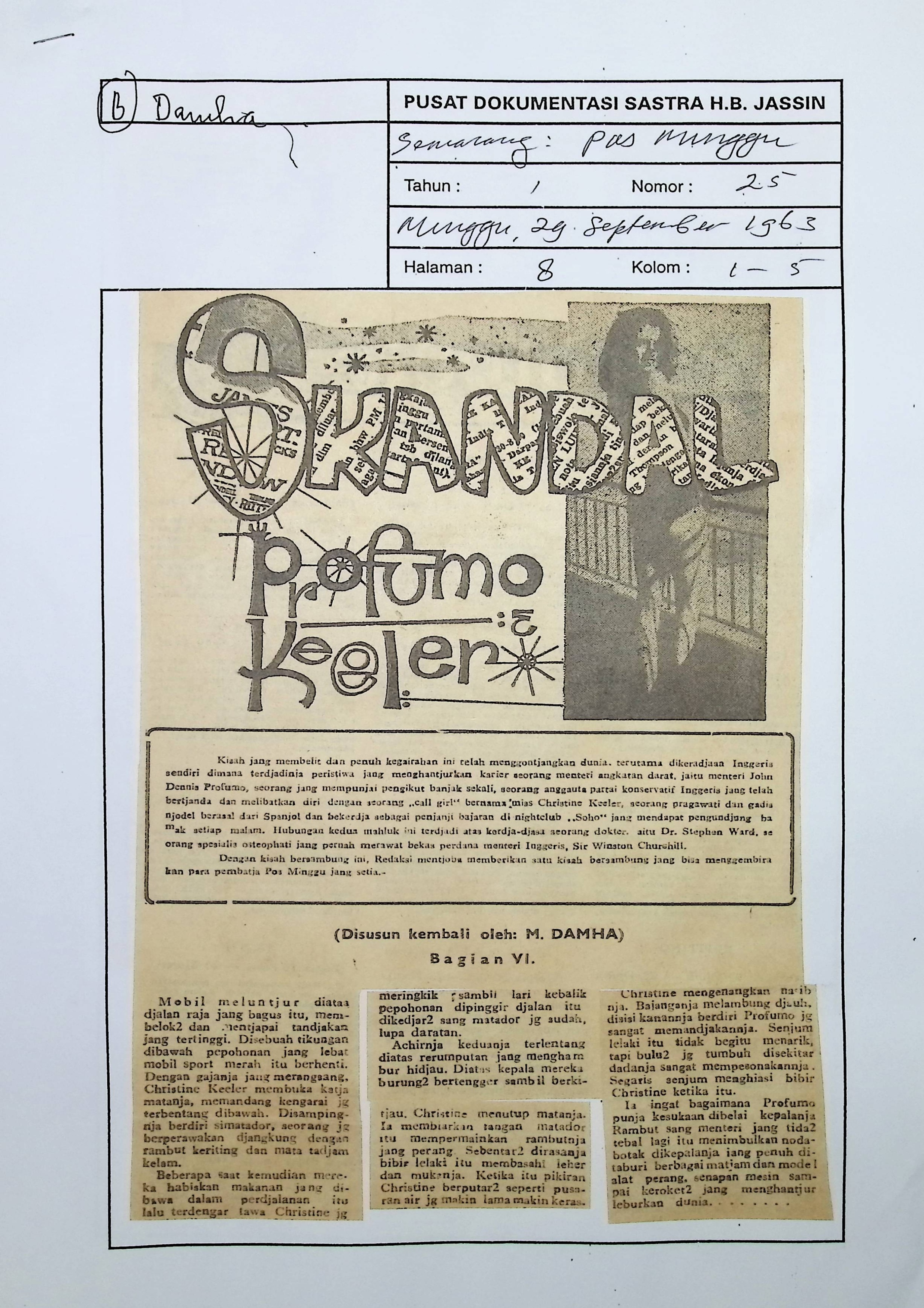 Cerbung skandal Profumo Keeler (bagian 6)