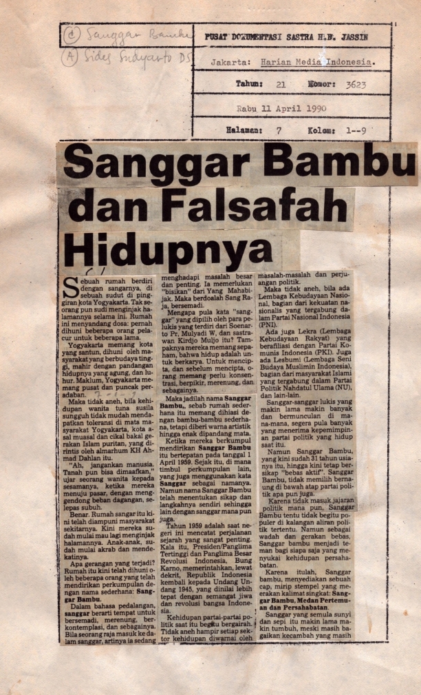 Sanggar Bambu dan falsafah hidupnya