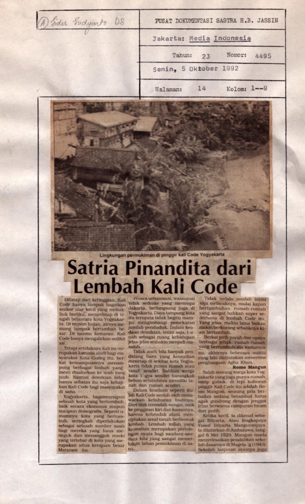 Satria Pinandita dari lembah kali code