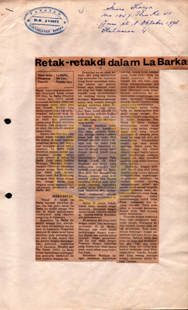 Retak-retak di dalam la barka