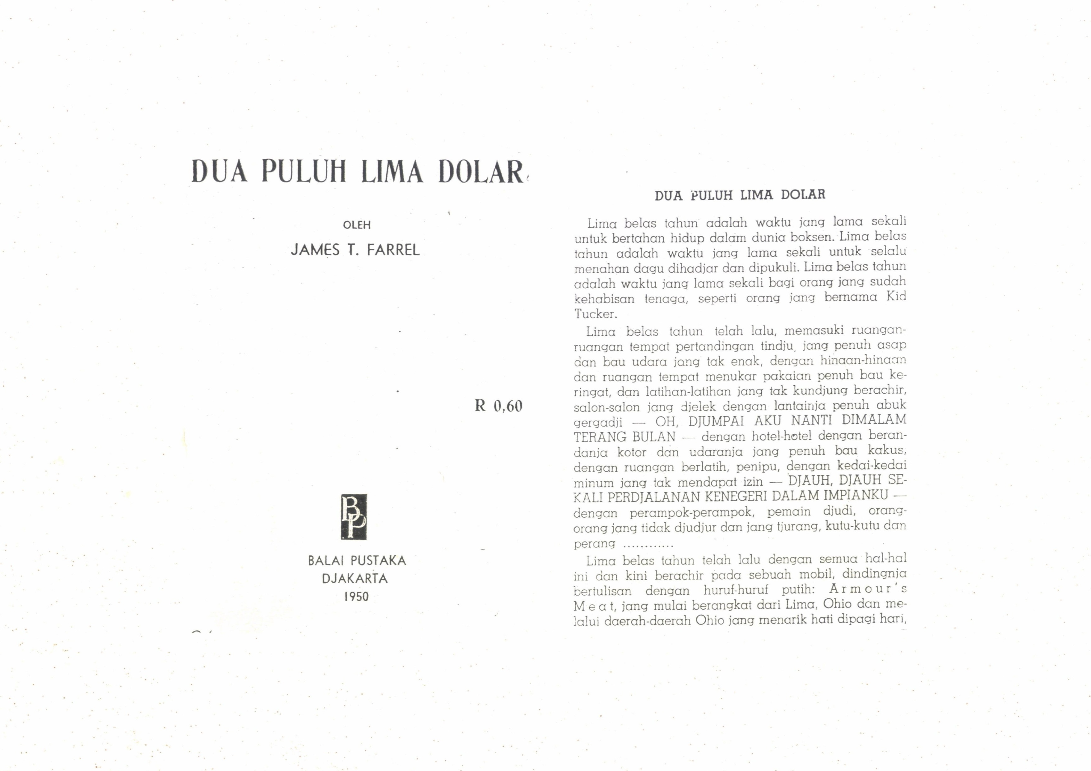 Dua puluh lima dolar (kliping)