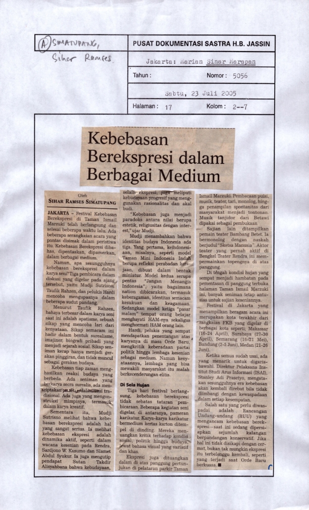 Kebebasan berekspresi dalam berbagai medium