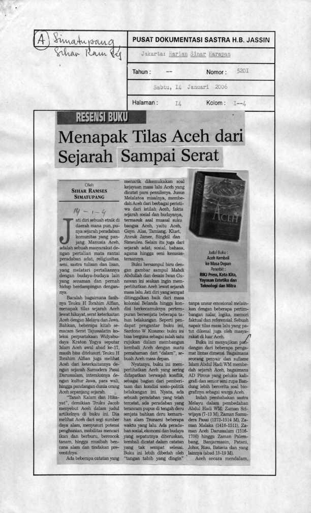 Menapak tilas Aceh dari sejarah sampai serat