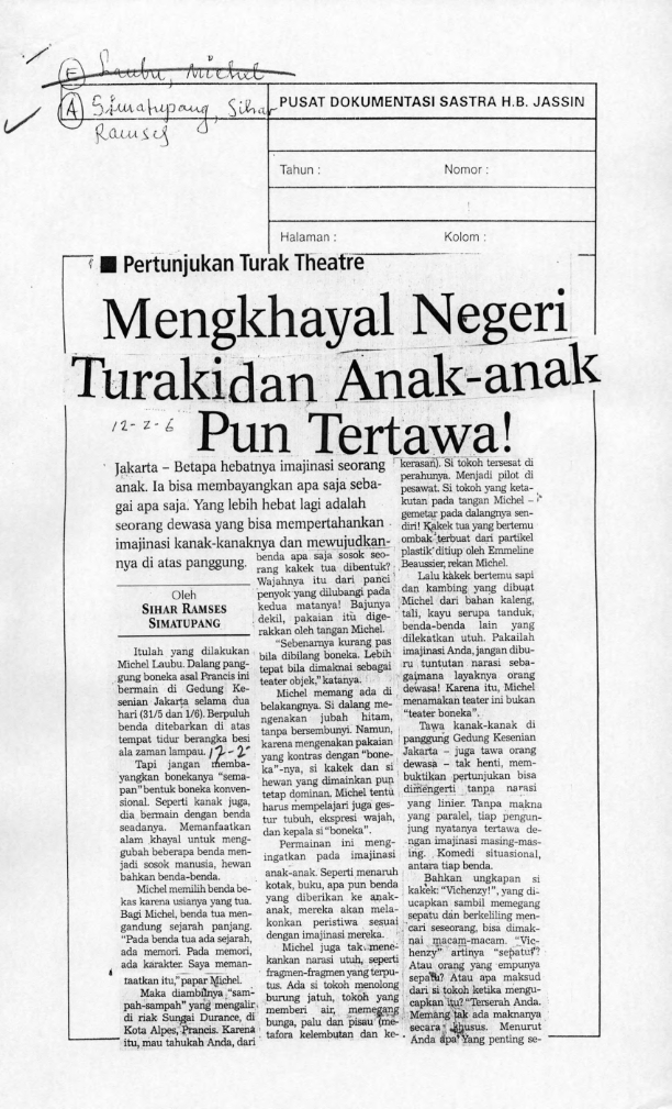 Mengkhayal negeri Turaki dan anak-anak pun tertawa!