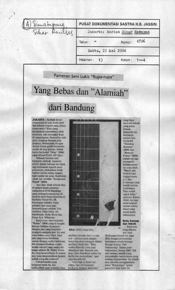 Pameran seni lukis "Rupa-rupa" : yang bebas dan "Alamiah" dari Bandung