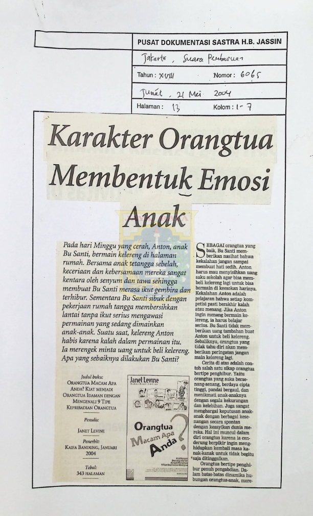 Karakter orangtua membentuk emosi anak