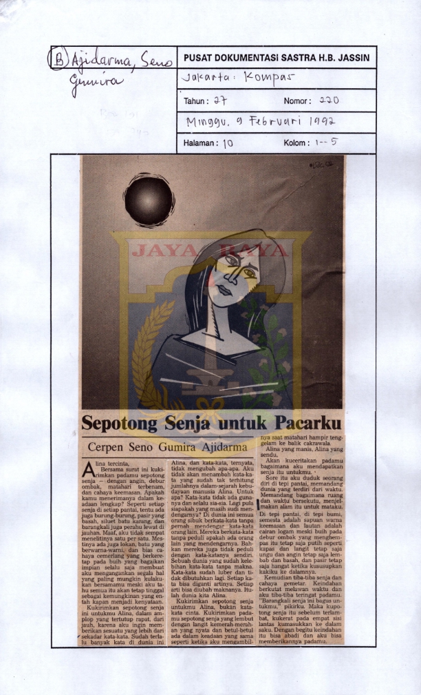 Sepotong senja untuk pacarku