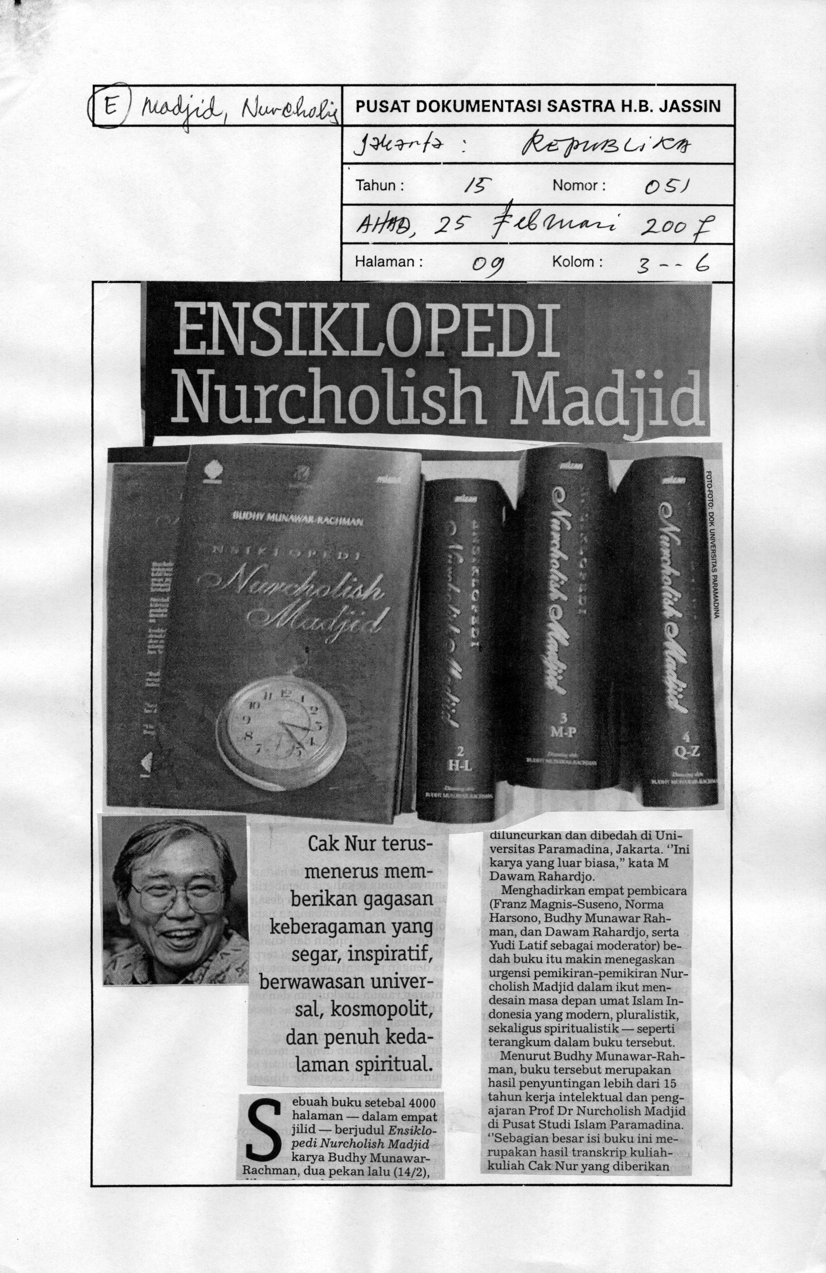 Ensiklopedi Nurcholish Madjid