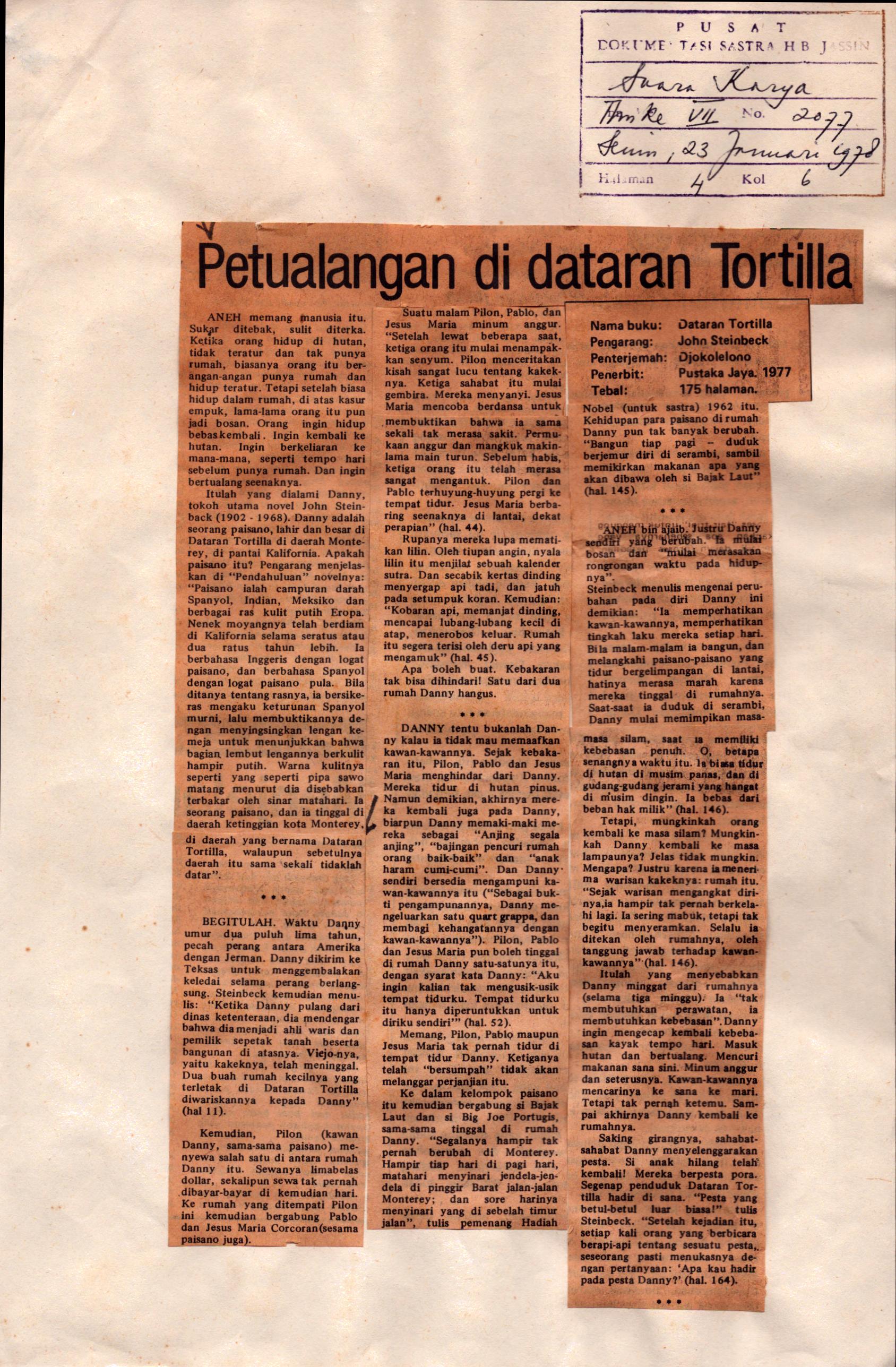 Petualangan di dataran Tortilla
