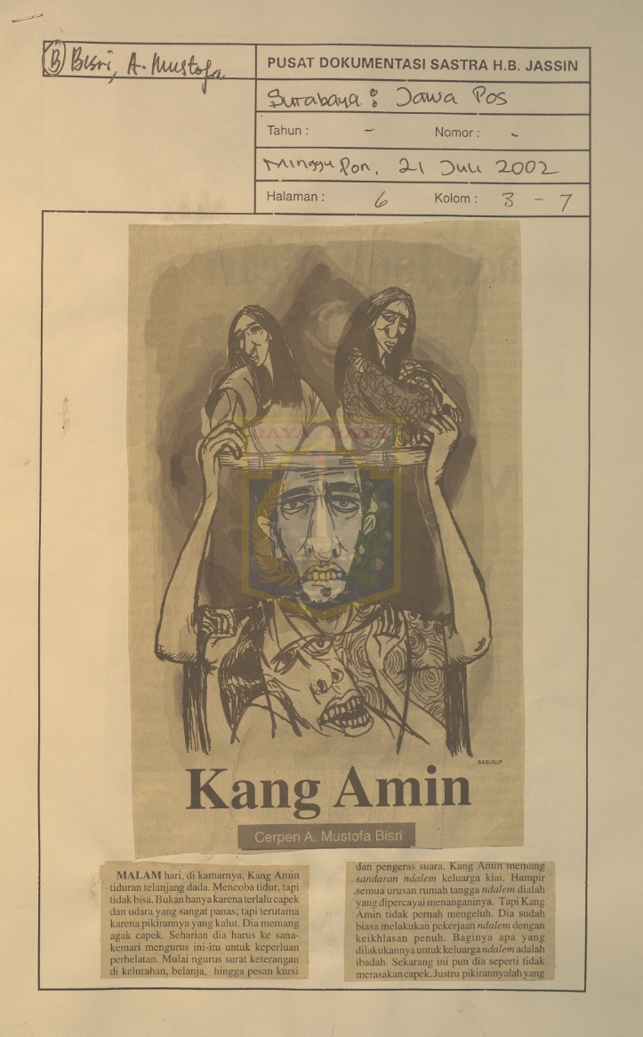 Kang Amin : cerpen A. Mustofa Bisri