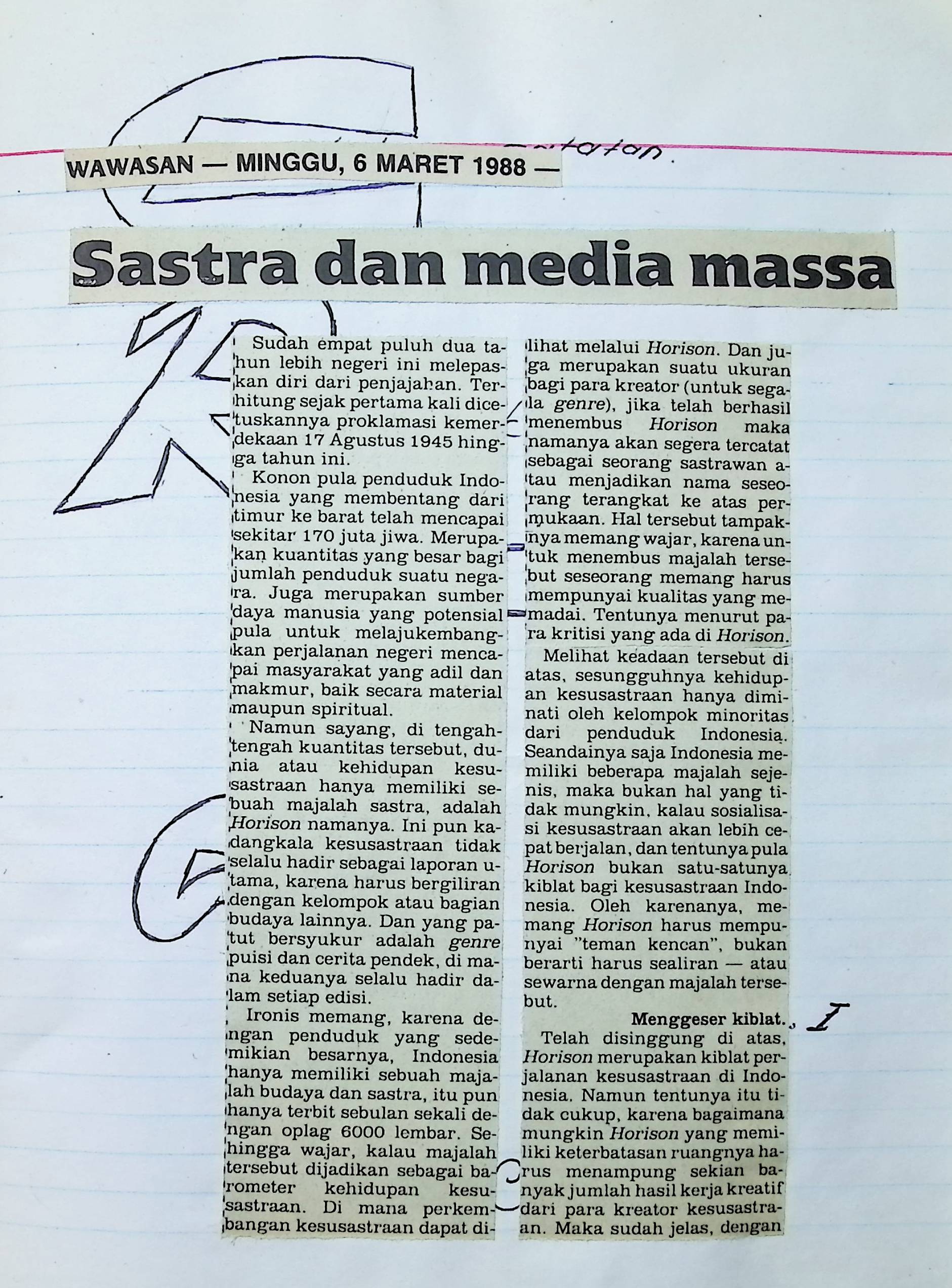 Sastra dan media massa