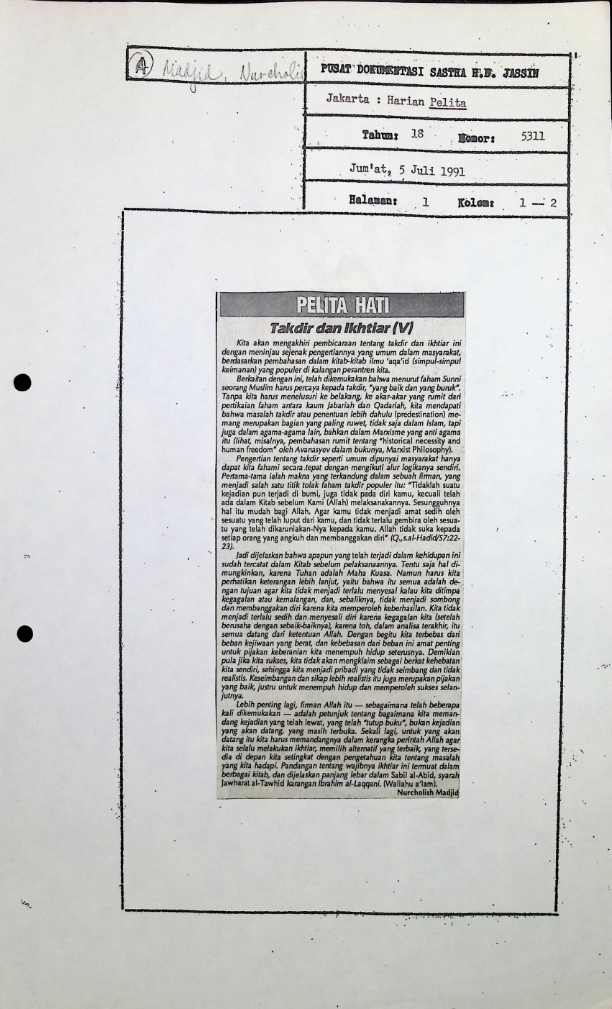 Takdir dan ikhtiar (III)