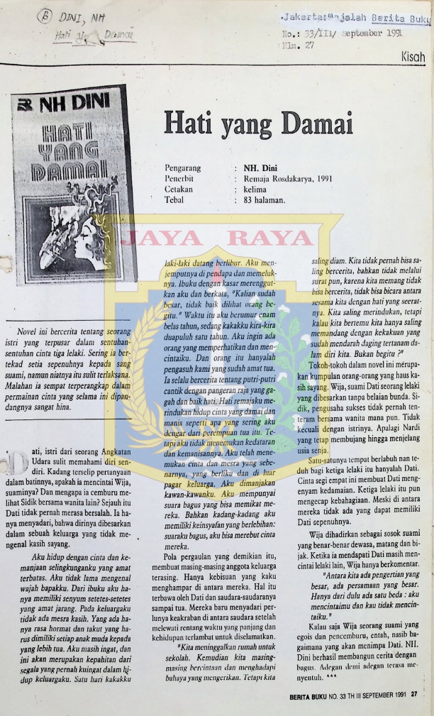 Kisah : hati yang damai
