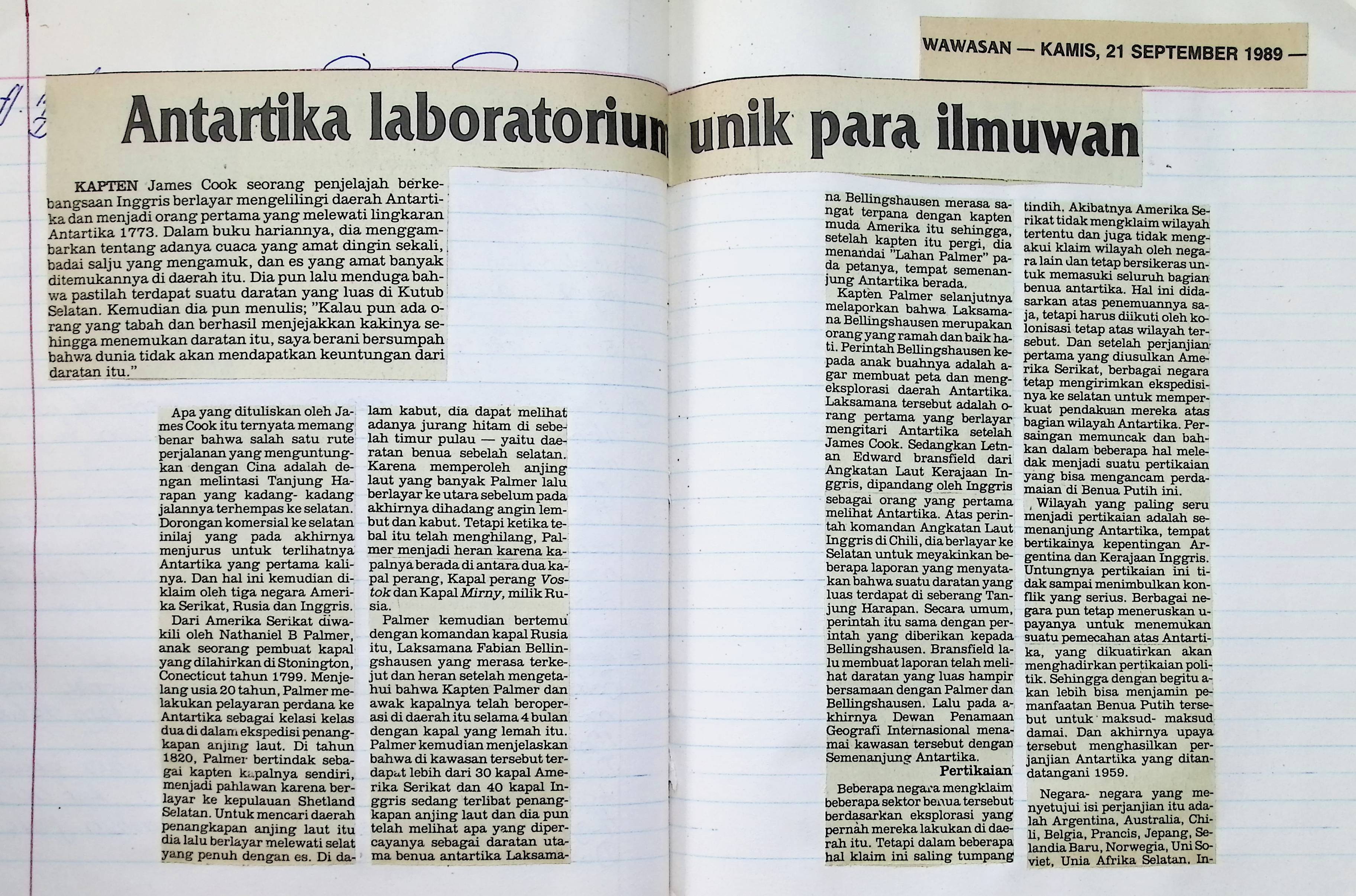 Antartika laboratorium unik para ilmuwan
