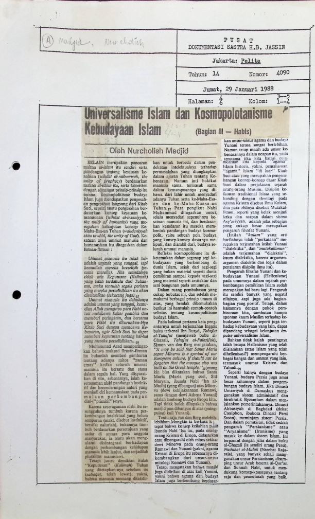 Universalisme Islam dan kosmopolitanisme kebudayaan Islam (Bagian III - habis)