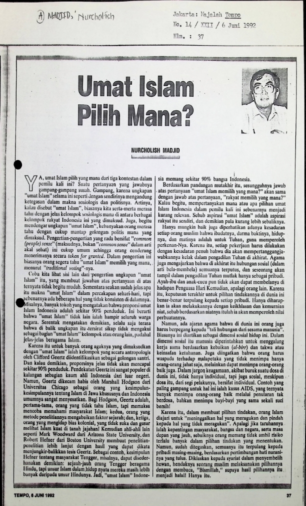 Umat Islam pilih mana?