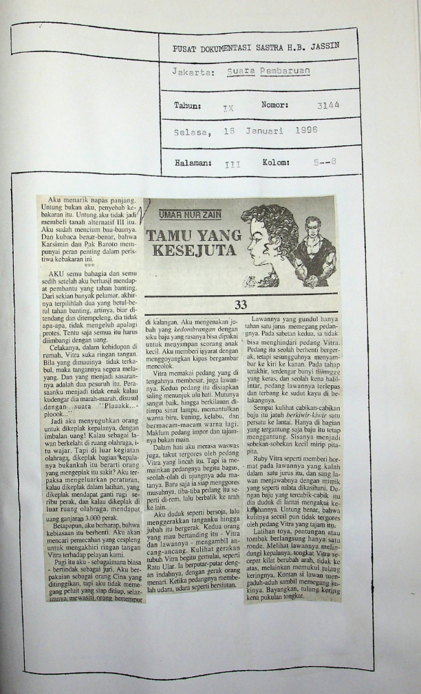 Tamu yang kesejuta - (bagian 33)