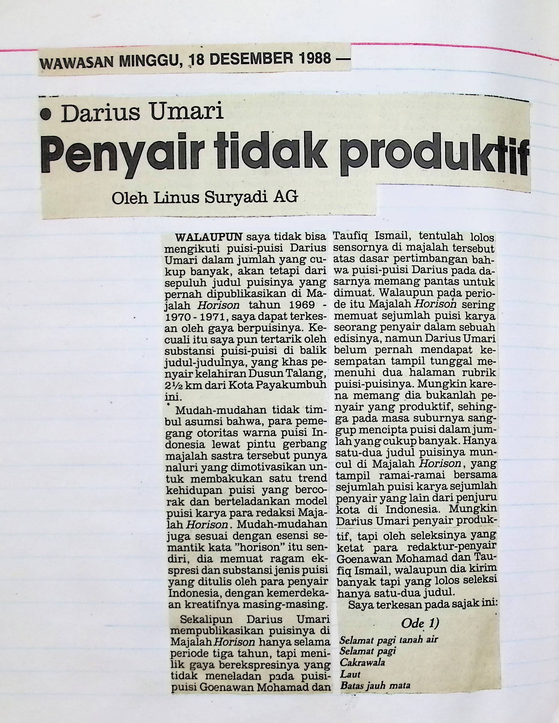 Penyair tidak produktif
