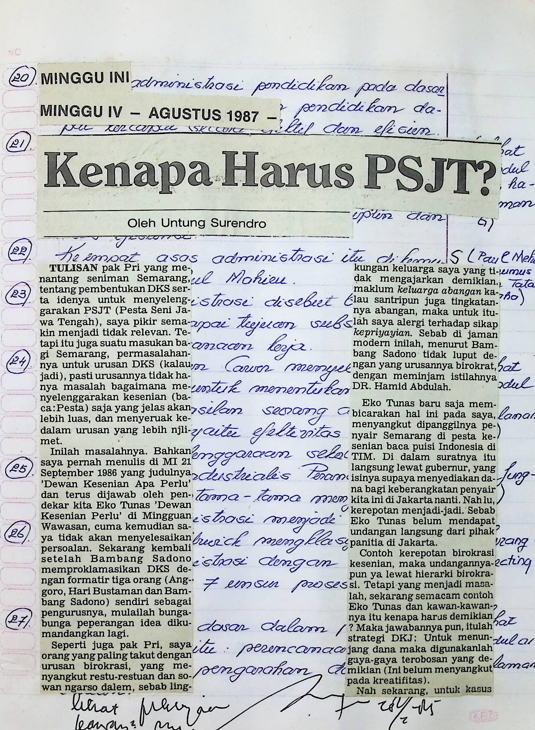 Mengapa harus PSJT?