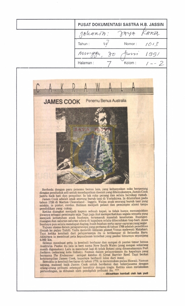 Cakrawala: James Cook penemu benua Australia