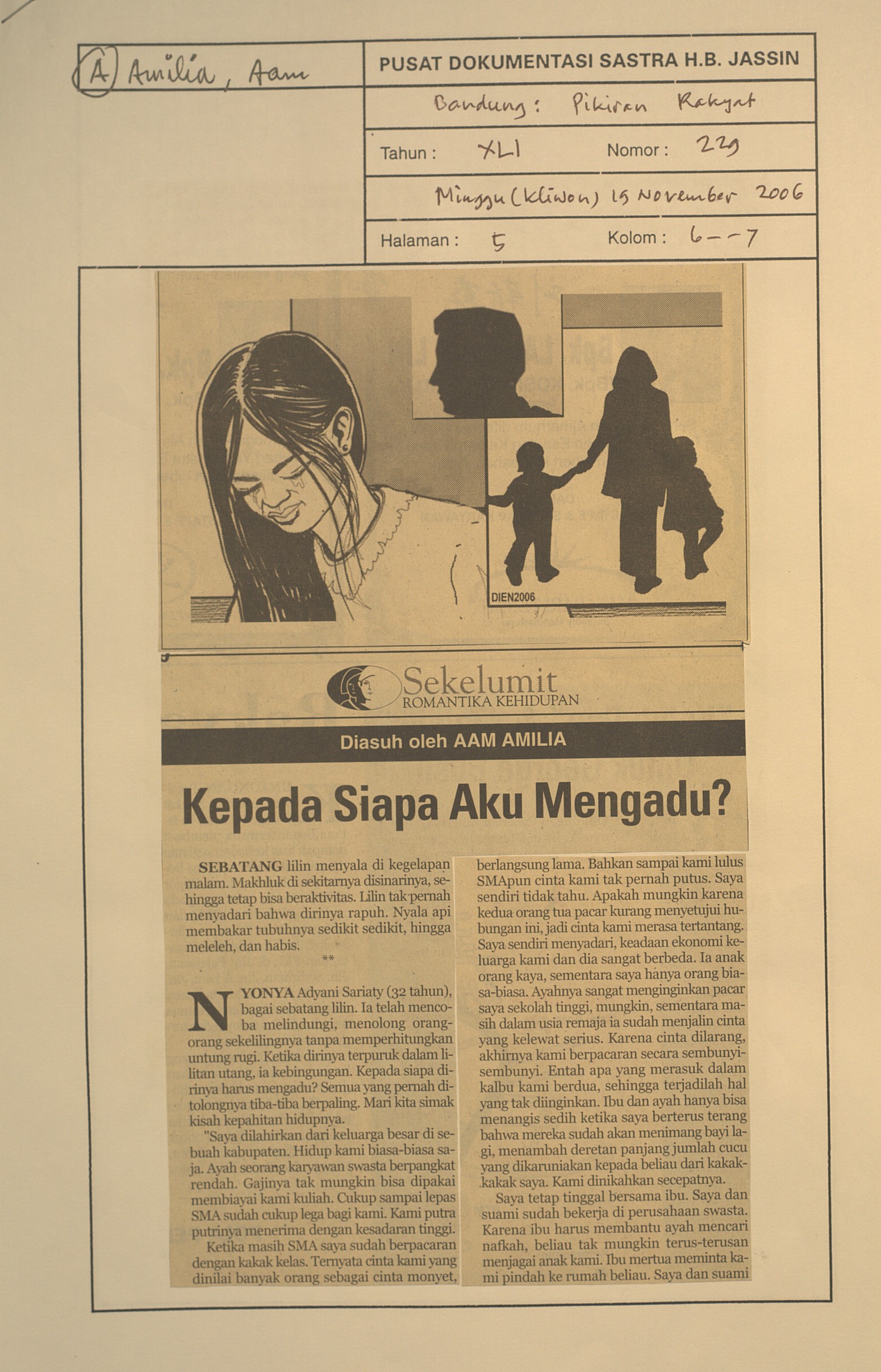 Kepada siapa aku mengadu