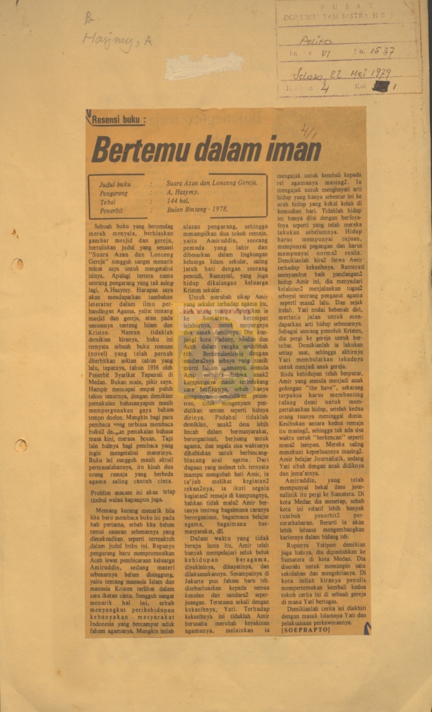 Bertemu dalam iman (Soerapto)