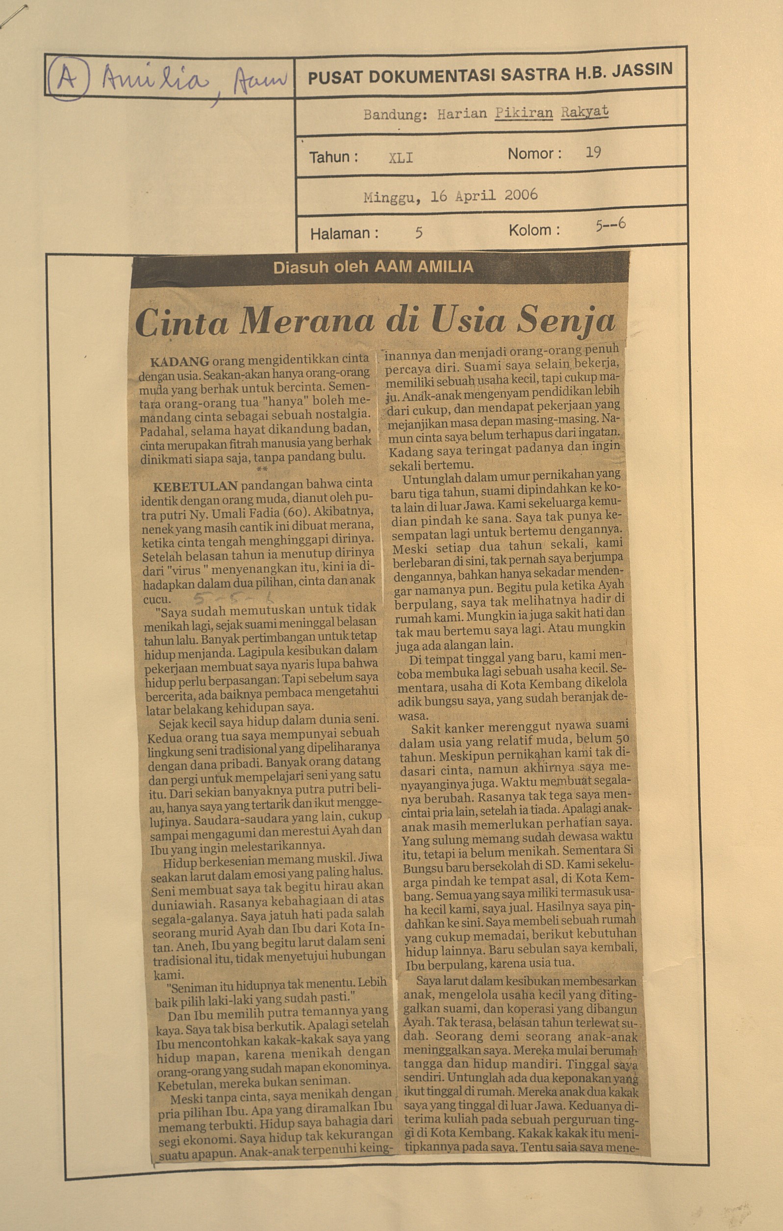 Cinta merana di usia senja