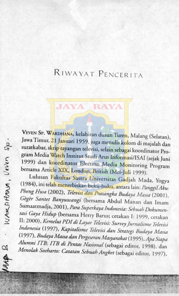 Riwayat Pencerita, Centeng : matahari malam hari