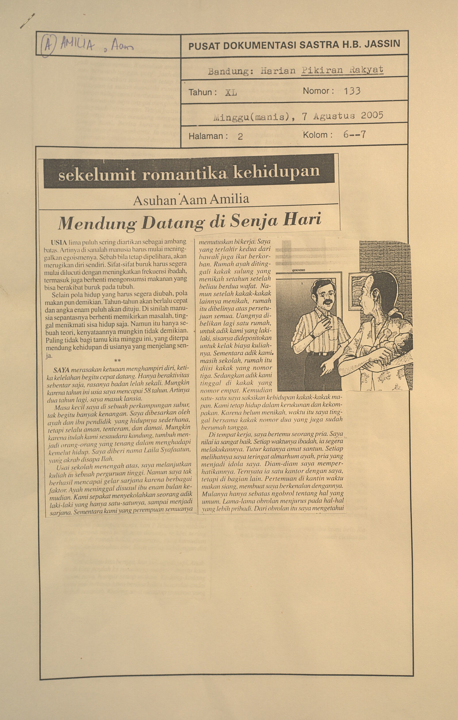 Mendung datang di senja hari