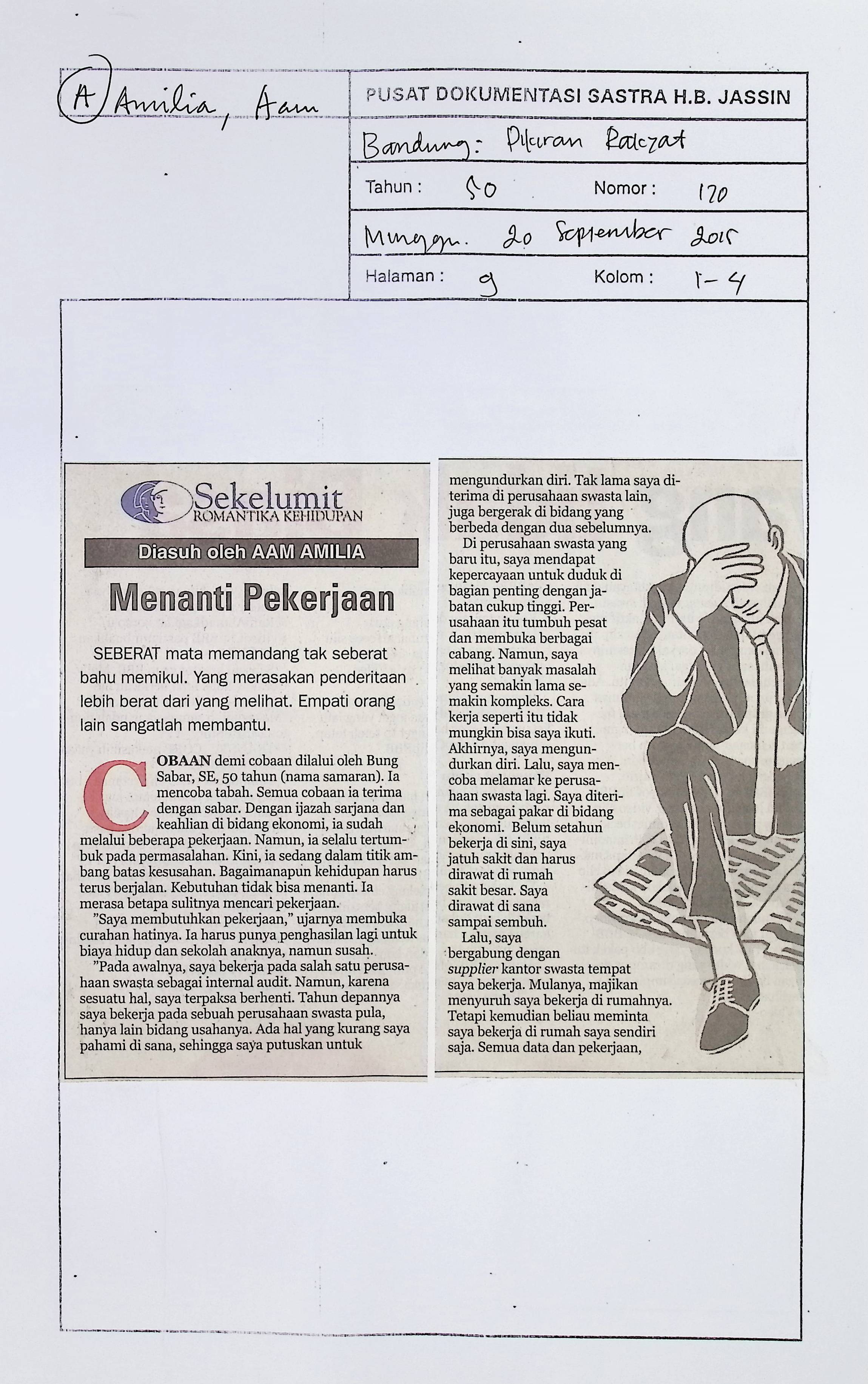 Menanti pekerjaan