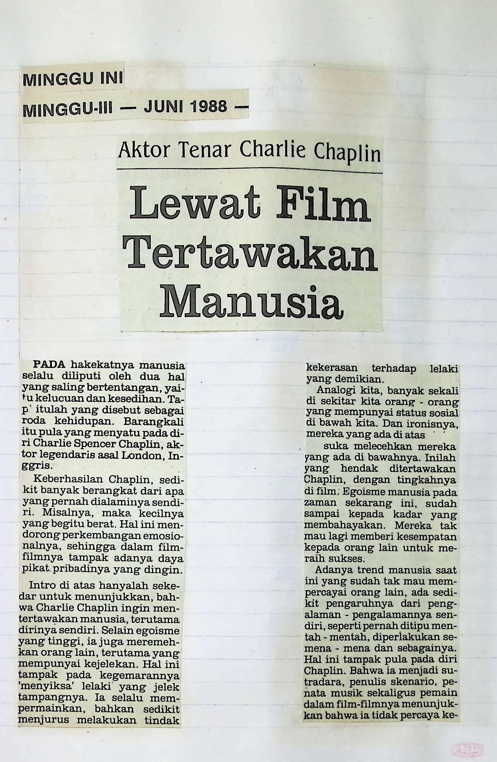 Lewat film tertawakan manusia