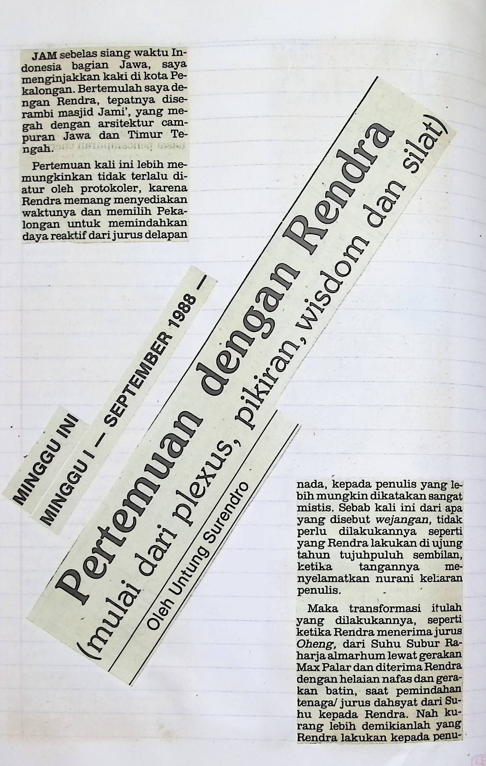 Pertemuan dengan Rendra